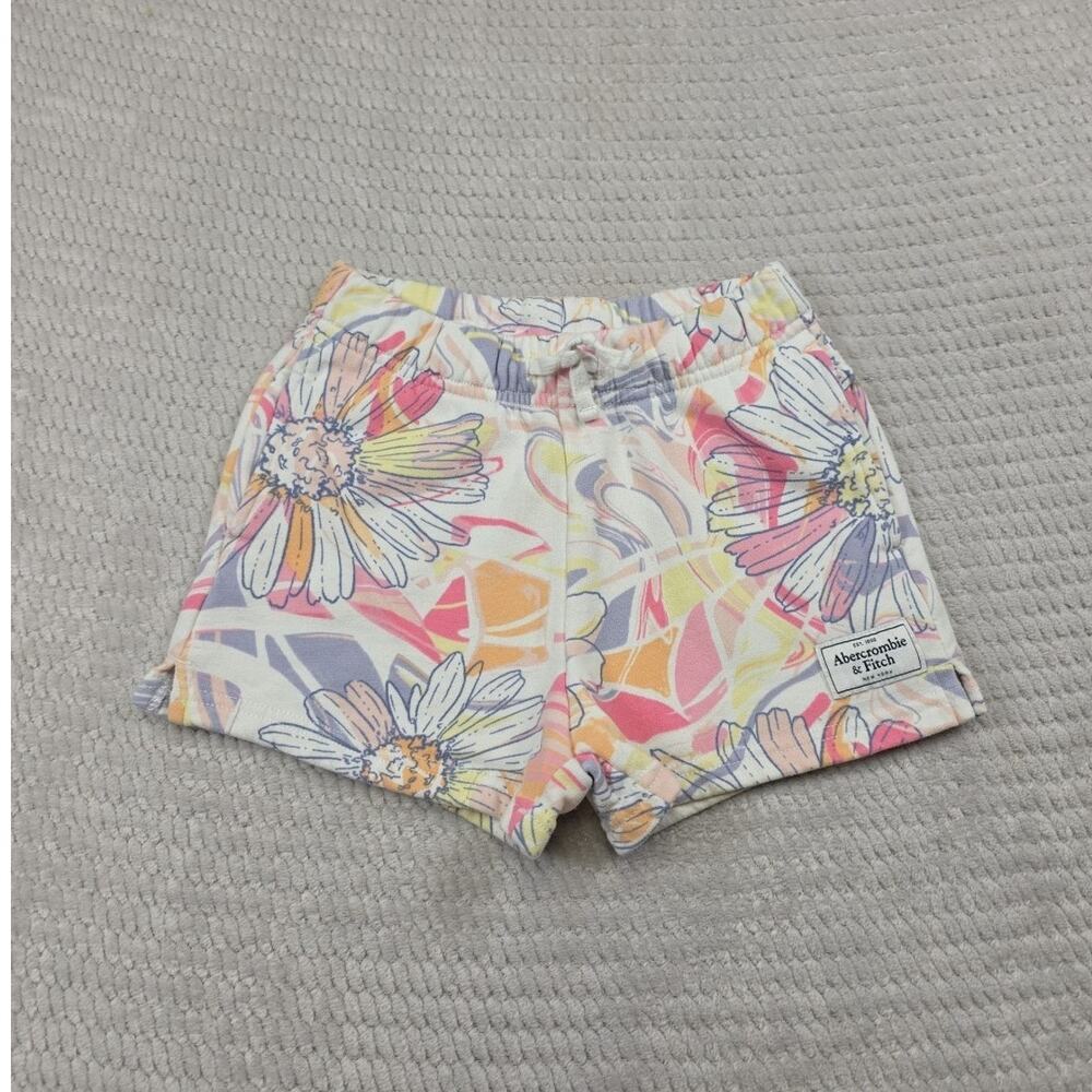 Abercrombie Kids Shorts Girls 7/8 Floral Print Sweat Shorts With Pockets